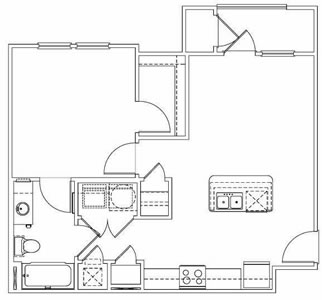 One Bedroom / One Bath - 680 Sq. Ft.*